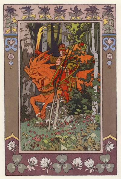 Ilustrace pro Vassilisu The Beautiful (barevné lito) od Ivan Yakovlevich Bilibin