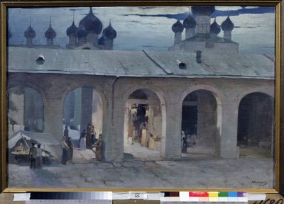"Galerie Marchande au Kremlin de Rostov" Malba dYvan Kalmykov (1866-1925) Článek Muzeum pod širým nebem Rostov Kreml, Rostov od Ivan Kalmykov