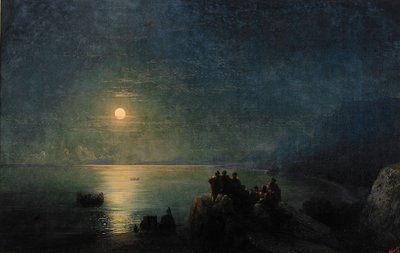 Starověcí řečtí básníci u břehu v měsíčním světle, 1886 od Ivan Konstantinovich Aivazovsky