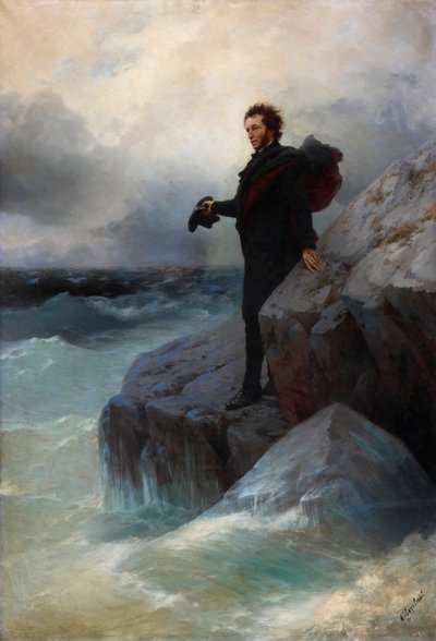 Sbohem, volný živle, ó moře! Alexander Puškin u Černého moře, 1877. od Ivan Konstantinovich Aivazovsky