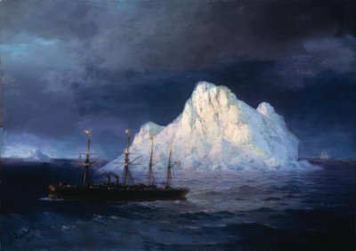 I. K. Aiwasowski, Damfschiff bei Eisberg / Malba, 1894 od Ivan Konstantinovich Aivazovsky