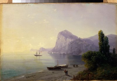 La forteresse de Sudak (Ukrajina) (Sudak, pevnost). Peinture od Ivana Konstantinoviče Aivazovského (Ivan Konstantinovič Aivazovskij od Ivan Konstantinovich Aivazovsky