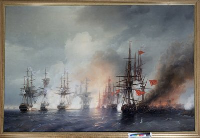 Bitva u Sinopu 30. listopadu 1853 od Ivan Konstantinovich Aivazovsky