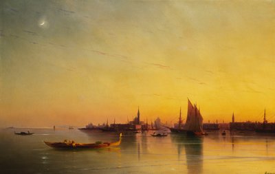 Benátky z laguny při západu slunce od Ivan Konstantinovich Aivazovsky