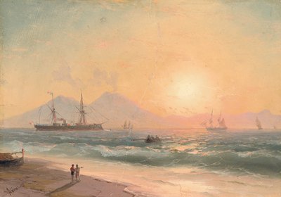Sledování lodí při západu slunce, od Ivan Konstantinovich Aivazovsky