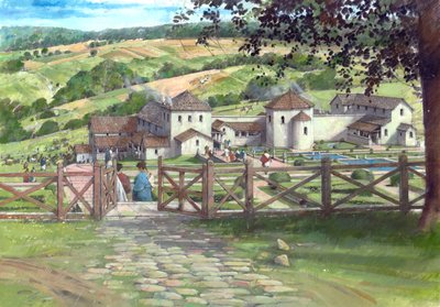 Great Witcombe Roman Villa, circa AD250, c1990-2010 od Ivan Lapper