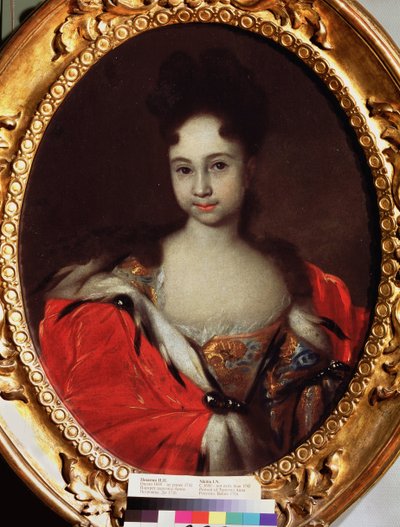 Portrét velkovévodkyně Anny Petrovny Ruska (1708-1728) (Portrait Of The Grand Duchess Anna Petrovna Of Russia). Obraz Ivana Nikitiče Nikitina (Nikitine) (kolem 1680-po 1742), olej na plátně, před 1716. Ruské umění 18. století. Státní Tretia od Ivan Nikitich Nikitin