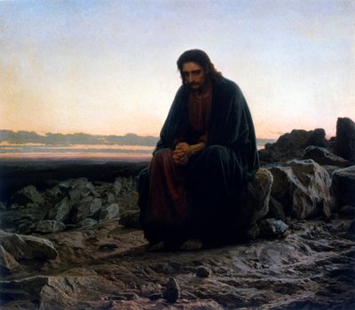 Kristus na poušti. nebo Kristus na poušti od Ivan Nikolaevich Kramskoy