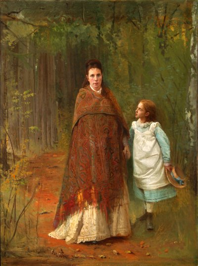 V parku. Portrét manželky a dcery umělců, 1875 od Ivan Nikolaevich Kramskoy