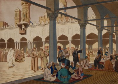 Nádvoří mešity a univerzity Al-Azhar, Káhira, 1928 od Ivan Yakovlevich Bilibin