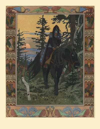Ilustrace k Pohádce o Vasilise krásném a bílém jezdci, 1900 od Ivan Yakovlevich Bilibin