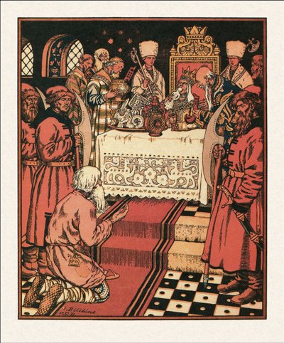Ilustrace k Pohádce o rybáři a rybě, 1933 od Ivan Yakovlevich Bilibin