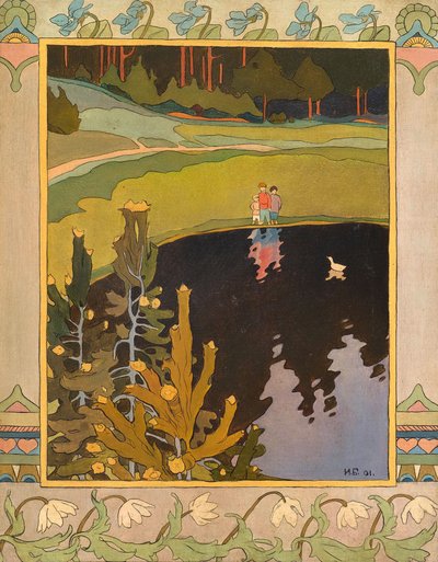 Ilustrace k pohádce Bílá kachna, 1901. od Ivan Yakovlevich Bilibin