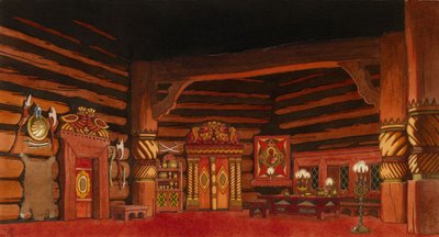Scénický návrh k opeře Carská nevěsta N. Rimského-Korsakova, 1930 od Ivan Yakovlevich Bilibin