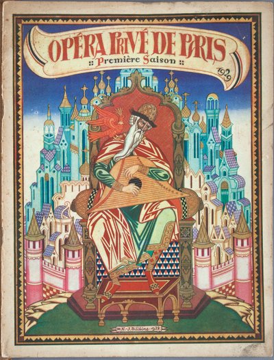 Titulní strana Suvenýrového programu k opeře Příběh cara Saltana N. Rimského-Korsakova, 1928 od Ivan Yakovlevich Bilibin