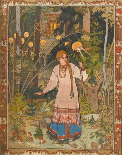 Vasilisa the Beautiful Ilustrace ke knize Vasilisa the Beautiful, 1900 od Ivan Yakovlevich Bilibin