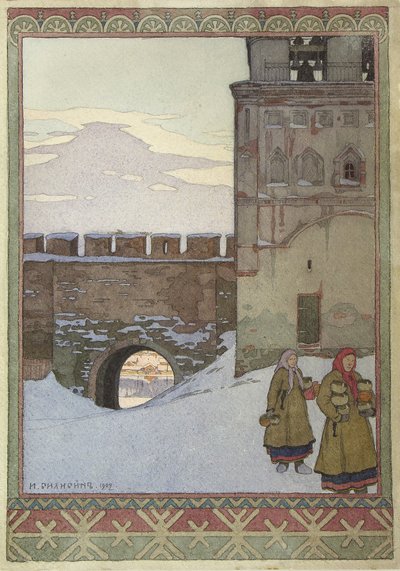 Vodárenská věž Novgorodského Kremlu, 1902 od Ivan Yakovlevich Bilibin