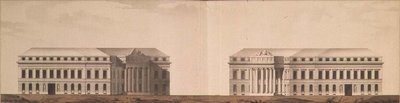 Plán náměstí před Admiralitou, kolem roku 1770 (pero, štětec, inkoust a akvarel) od Ivan Yegorovich Starov