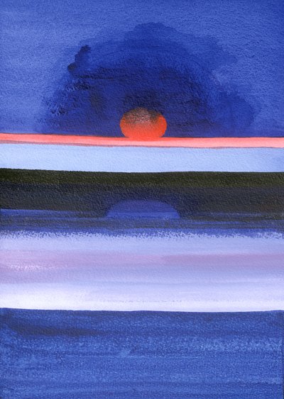 Seascape, Sunset, Helsinki, 1991 (akryl na plátně) od Izabella Godlewska de Aranda