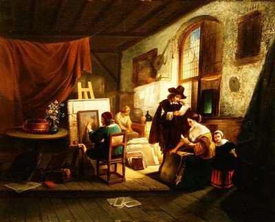 Ateliér umělce od J.A.B. Stroebel