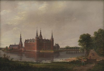 Zámek Frederiksborg od Johan Christian Dahl