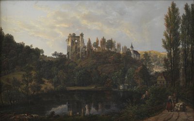 Zřícenina hradu v Tharandtu od Johan Christian Dahl