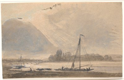 Pohled na Labe u Drážďan od Johan Christian Dahl