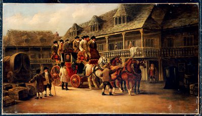 Nástup na autobus do Londýna, 1879 od J.C. Maggs