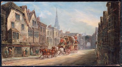 Královská pošta z Londýna do Exeteru prochází Salisbury, 1895 od J.C. Maggs
