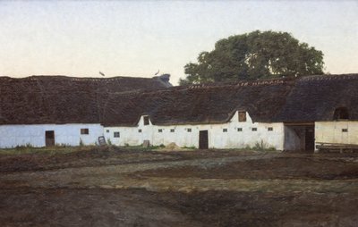 Farma ve Vendsyselu. Západ slunce od J.C. Schlichtkrull