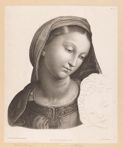 Maria se setkala s laskavým Madona z Foligna od J.F. Cazenave