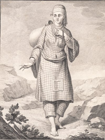 Arabská žena nabírá vodu od J.F. Clemens