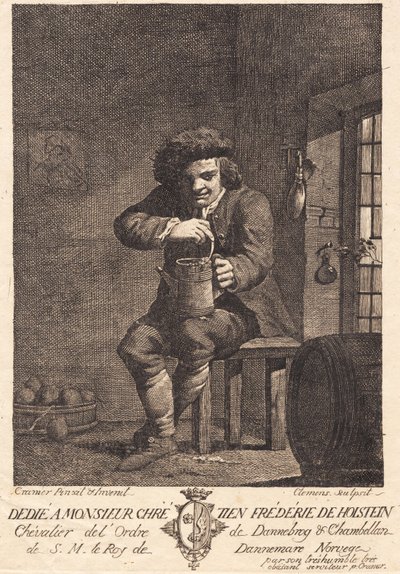 Sedící rolník od J.F. Clemens