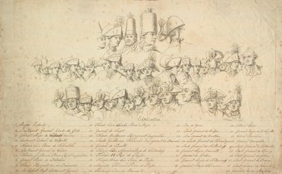 Vysvětlující list k „Frederick Veliký jede domů po revue v Postupimi“ od J.F. Clemens