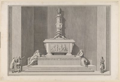 Hrobový pomník Frederika V. v katedrále v Roskilde od J.F. Clemens