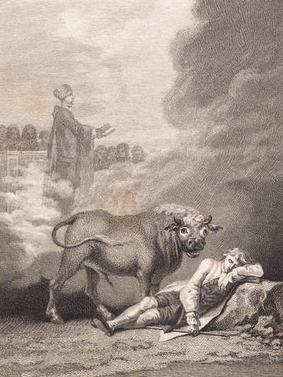 Niels Klim si myslí, že slyší úředníka ve Fane Kirke. II od J.F. Clemens