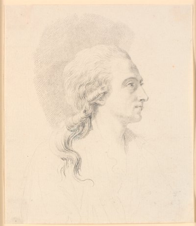 Portrét sochaře Alexandra Trippela. Profil vpravo od J.F. Clemens