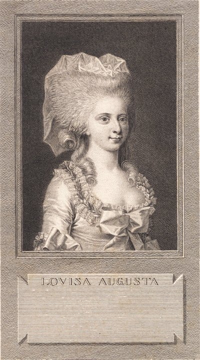 Portrét princezny Louise Augusty od J.F. Clemens