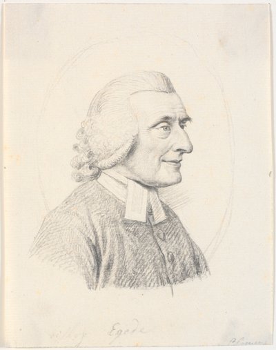 Portrét kněze Paula Egedeho (1709-89) od J.F. Clemens
