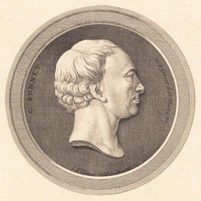 Reliéfní medailon s portrétem Bonneta od J.F. Clemens
