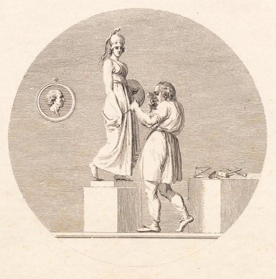 Sergel pracuje ve svém ateliéru od J.F. Clemens