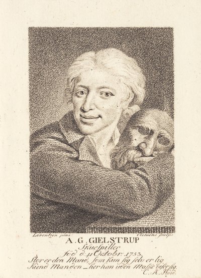 Herec Adam Gottlob Gielstrup (1753-1830) od J.F. Clemens