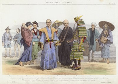 Mongolská rasa, japonština (barevná rytina) od J.L. (after) Williams