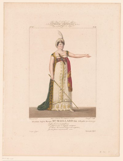 Portrét Marie-Thérèse Davoux v roli van Armide Slečna Maillard (titul na objektu) od J.L. Benoist (II)