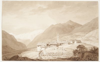 Vesnice Airolo v Alpách od J.L. Lund