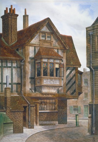 Domy v Bishopsgate, City of London, 1860. od JL Stewart