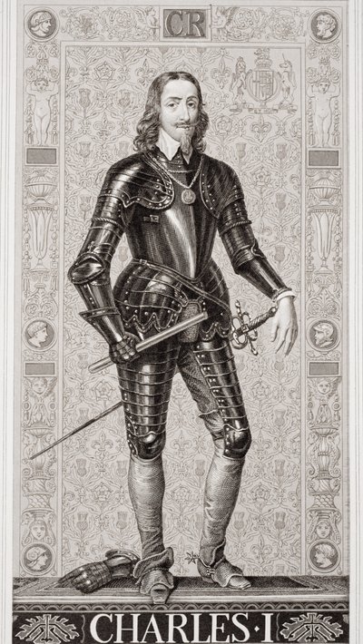 Karel I. (1600-49) z knihy "Ilustrace k anglickým a skotským dějinám", I. díl od J.L. Williams