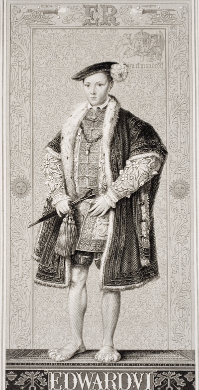 Edward VI (1537-53) z „Ilustrace anglické a skotské historie“ svazek I od J.L. Williams