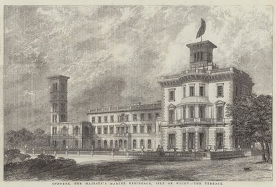 Osborne, námořní rezidence Jejího Veličenstva, Isle of Wight, Terasa od J.L. Williams