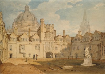 Pohled z nitra Brazen Nose College Quadrangle, Oxford, 1803-1804 od Joseph Mallord William Turner